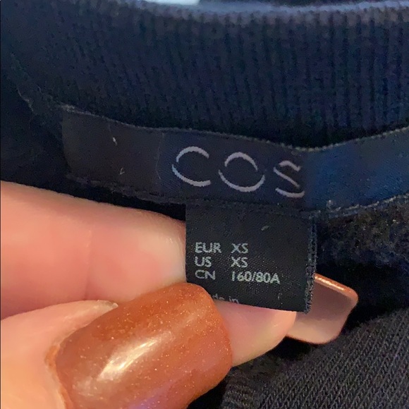 Cos black sweatshirt dress, XS - Picture 4 of 5